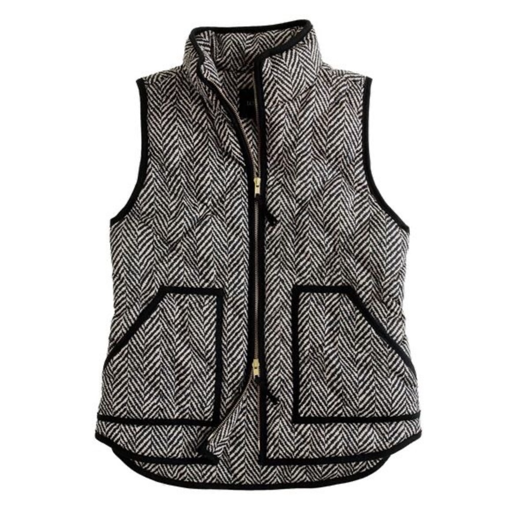 JCREW herringbone puffer vest